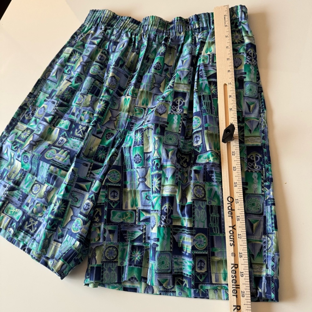 NEW Vintage 90s Toucan Dance Shorts Mens Large Colorful AOP Beach Sail Boat Knot - Picture 4 of 8
